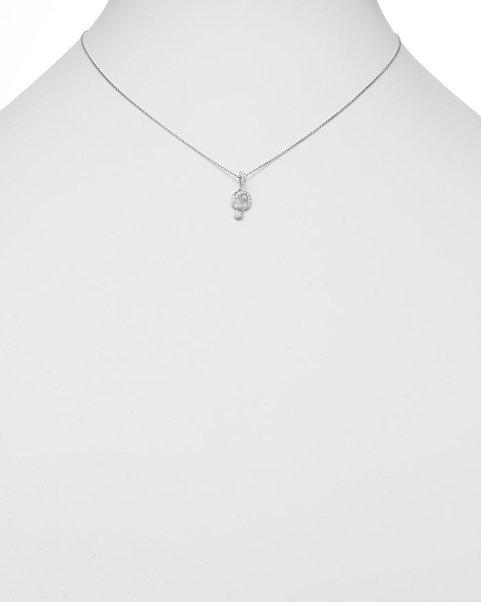 Shop Bloomingdale's Diamond Music Note Pendant Necklace In 14k White Gold, 0.075 Ct. T.w. - 100% Exclusive