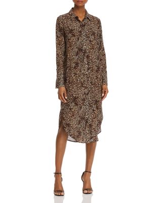 Anine bing chelsea silk shirt dress on sale