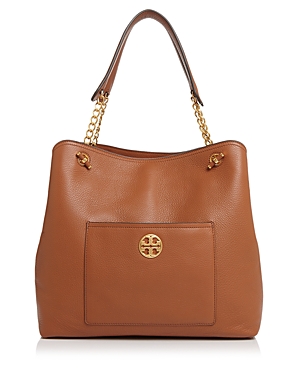 TORY BURCH CHELSEA SLOUCHY LEATHER TOTE,50768