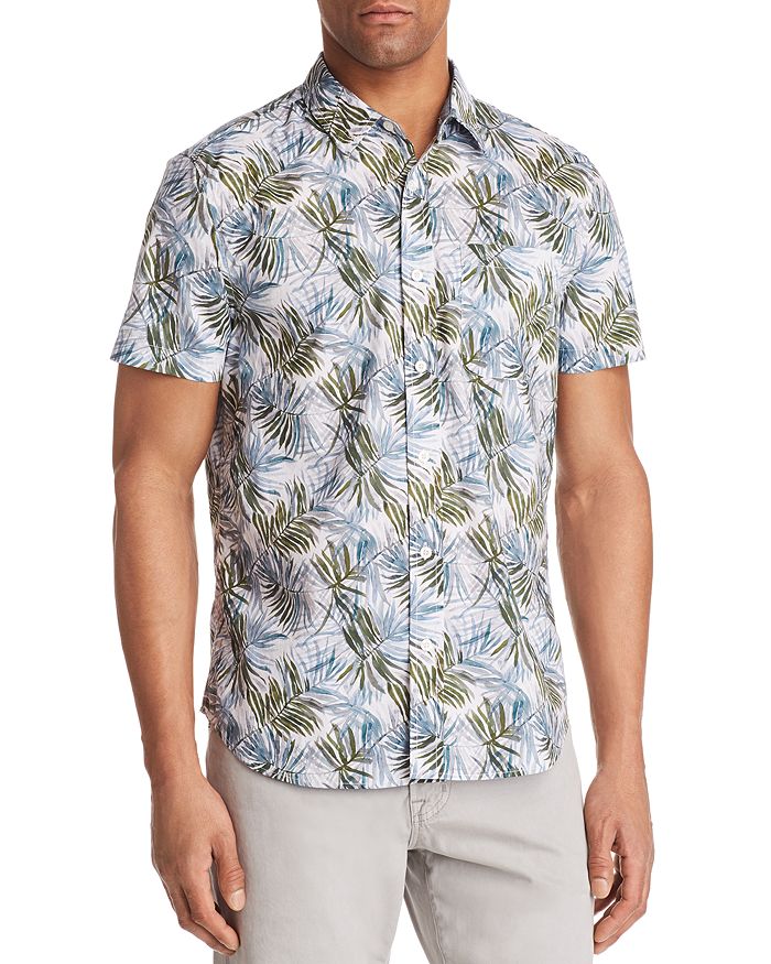 AG Nash Leaf Print Button-Down Shirt | Bloomingdale's