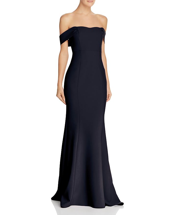 Likely Bartolli Off-the-shoulder Mermaid Gown In Navy | ModeSens