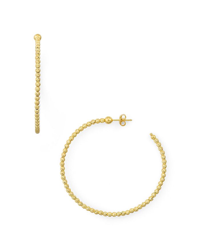 Officina Bernardi Beaded Hoop Earrings In Gold