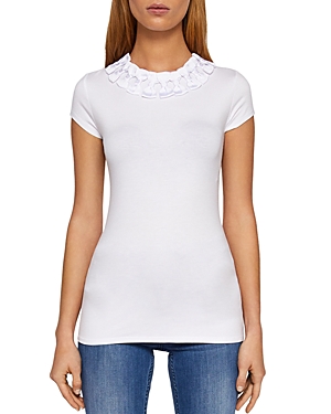 TED BAKER CHARRE BOW-TRIMMED TEE,WH8WGW3LCHARRE99-WHI