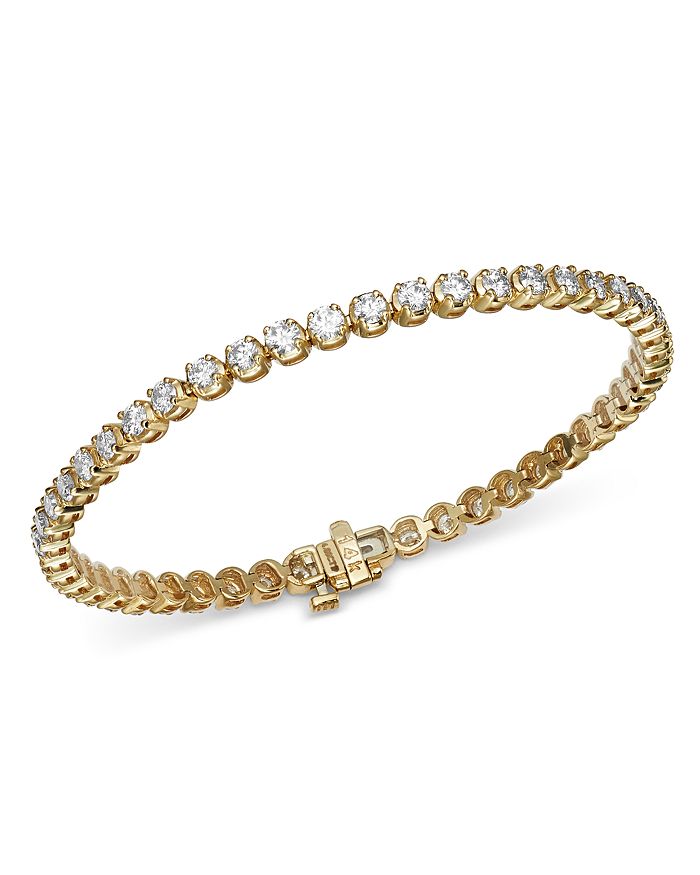 Bloomingdale's Diamond Tennis Bracelet In 14k Yellow Gold, 4.0 Ct. T.w. - 100% Exclusive In White/gold