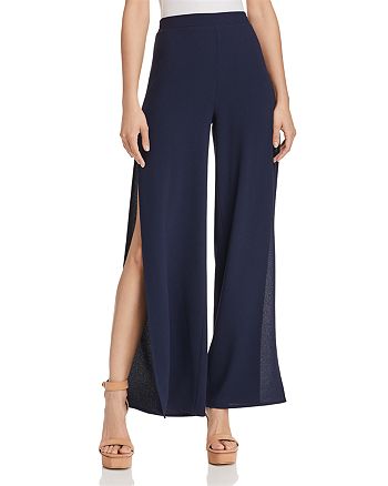 Side Slit Wide Leg Pants