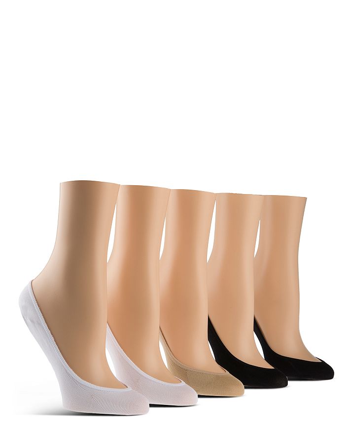 Calvin Klein Microfiber Liner Socks, Set Of 5 In Assorted