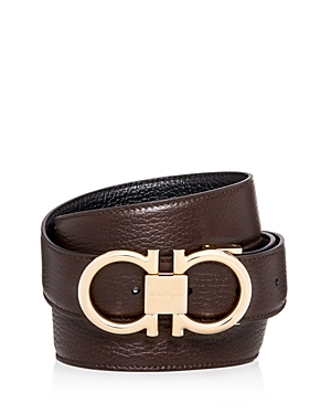 Salvatore Ferragamo Men's Muflone Reversible Leather Belt