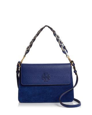 tory burch blue suede bag