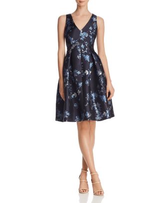 Eliza J Floral Jacquard Dress | Bloomingdale's
