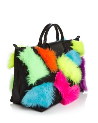 ロンシャンxジェレミー・スコット　コラボバッグ Longchamp x Jeremy Scott Faux-Fur Trim Travel Bag | Bloomingdale's