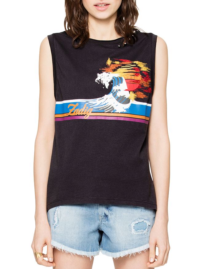 Zadig & Voltaire - Moly Graphic Muscle Tank