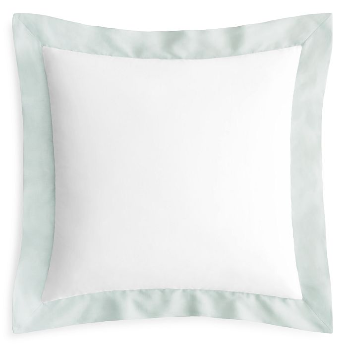 Peacock Alley Mandalay Cuff Standard Sham In White/lagoon