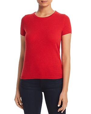 C BY BLOOMINGDALE'S C BY BLOOMINGDALE'S SHORT SLEEVE CASHMERE SWEATER - 100% EXCLUSIVE,V9303