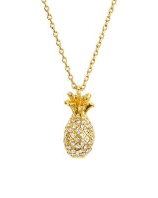 gold pineapple necklace kate spade