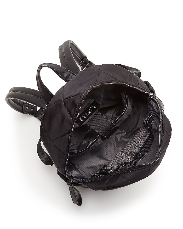 Shop Sol & Selene Mini Motivator Quilted Nylon Backpack In Black/black
