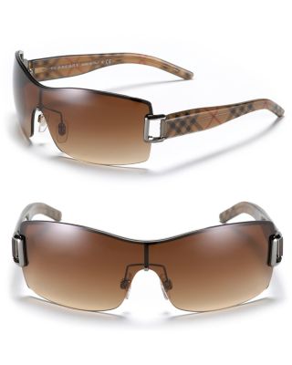 Rimless Shield Sunglasses with Trench 