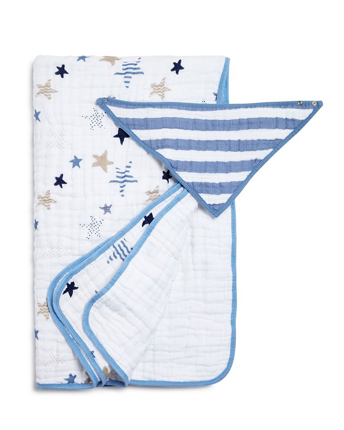 Aden and Anais Baby Boys' Rock Star Bandana Bib & Blanket Bloomingdale's