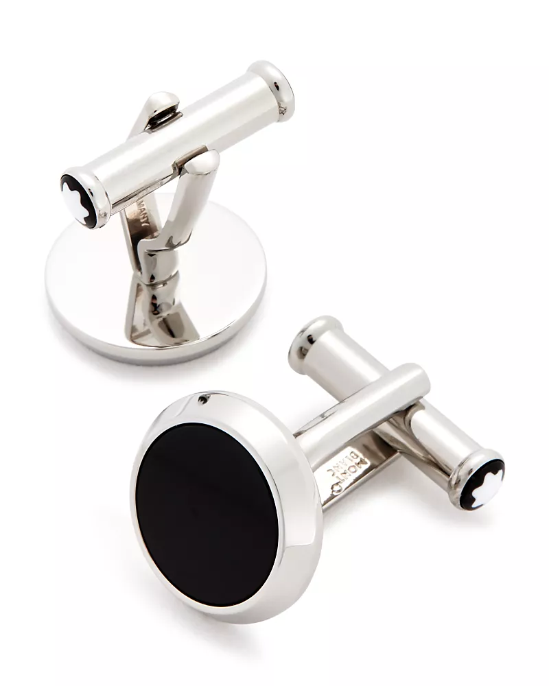 Montblanc Meisterstuck Onyx Inlay Round Cufflinks