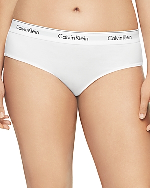 Calvin Klein Plus Size Modern Cotton Logo Hipster Qf5118, First At Macy's In White