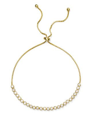 AQUA - Pav&eacute; Slider Bracelet in 18K Gold-Plated Sterling Silver or Sterling Silver - Exclusive