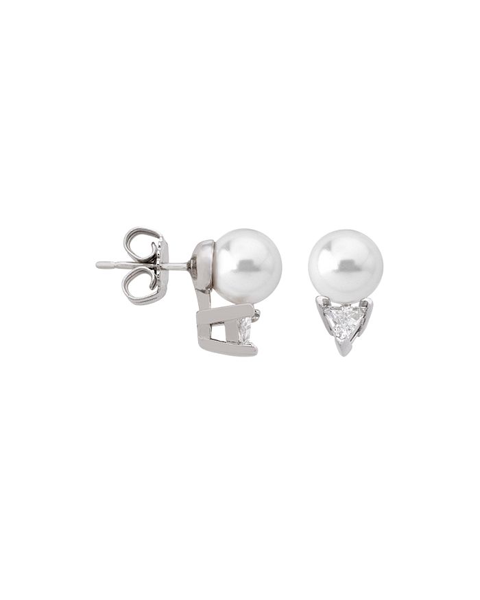 MAJORICA SIMULATED PEARL STUD EARRINGS,OME15849SPW