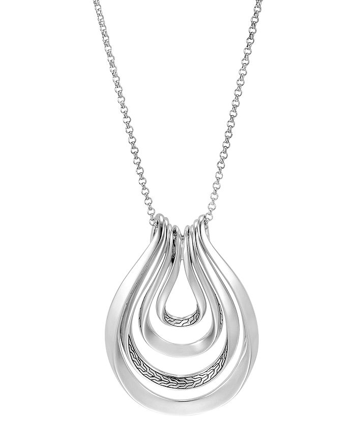 JOHN HARDY STERLING SILVER CLASSIC CHAIN MULTI-ROW PENDANT NECKLACE,NB90133X36