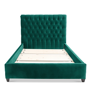 Bloomingdale's Artisan Collection Spencer Tufted Upholstery King Bed In Vance Teal