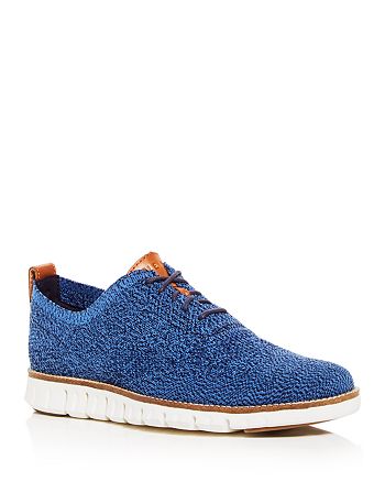 men's zerogrand stitchlite perforated knit lace up oxfords