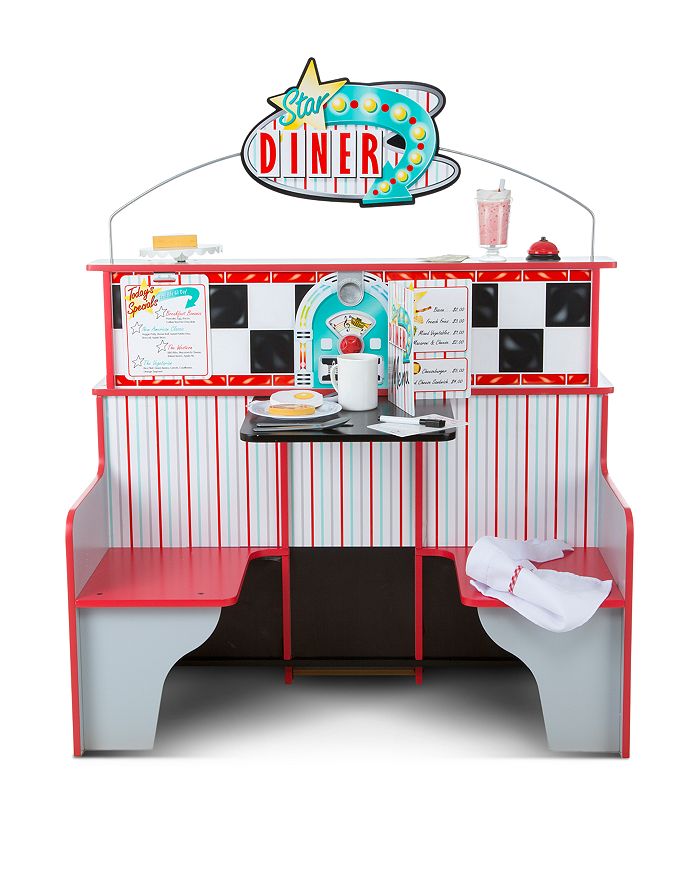 MELISSA & DOUG Star Diner Restaurant & Play Set Accessories Bundle - Ages 3+