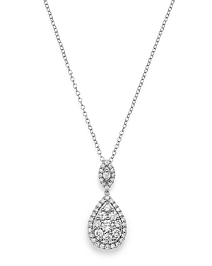 Bloomingdale's Pave Diamond Teardrop Pendant Necklace in 14K White Gold, 1.0 ct. t.w. - 100% Exclusi