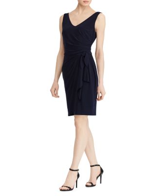 ralph lauren shirred jersey gown