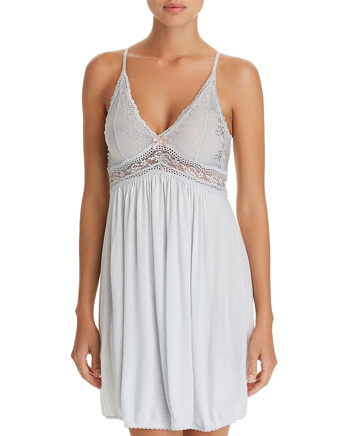 Eberjey Collette Short Chemise In Steam Blue