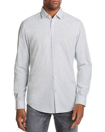 BOSS Hugo Boss - Lucky Micro-Floral-Print Regular Fit Shirt