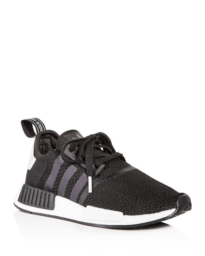 ADIDAS ORIGINALS WOMEN'S NMD R1 KNIT LACE UP SNEAKERS,B37649