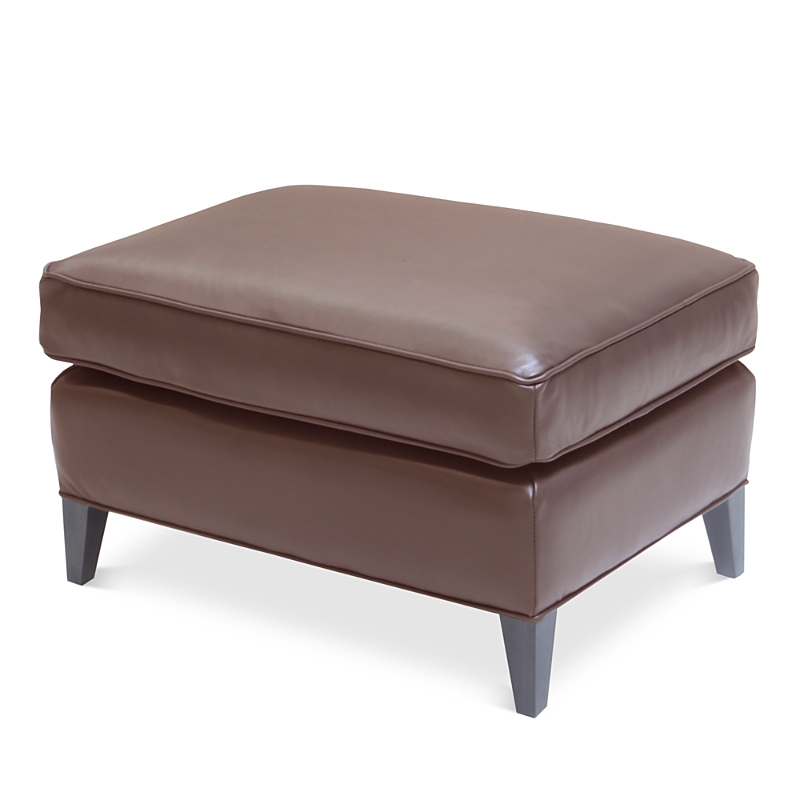 BLOOMINGDALE'S ARTISAN COLLECTION CHARLOTTE LEATHER OTTOMAN - EXCLUSIVE 1881OALB22625