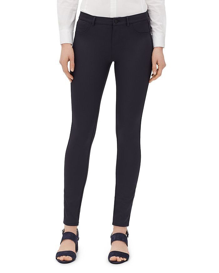 Shop Lafayette 148 Acclaimed Stretch Mercer Pants In Ink
