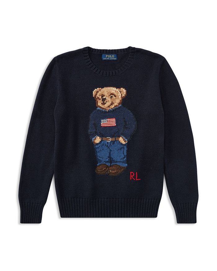 Ralph Lauren Boys' Polo Bear Cotton Sweater - Big Kid | Bloomingdale's