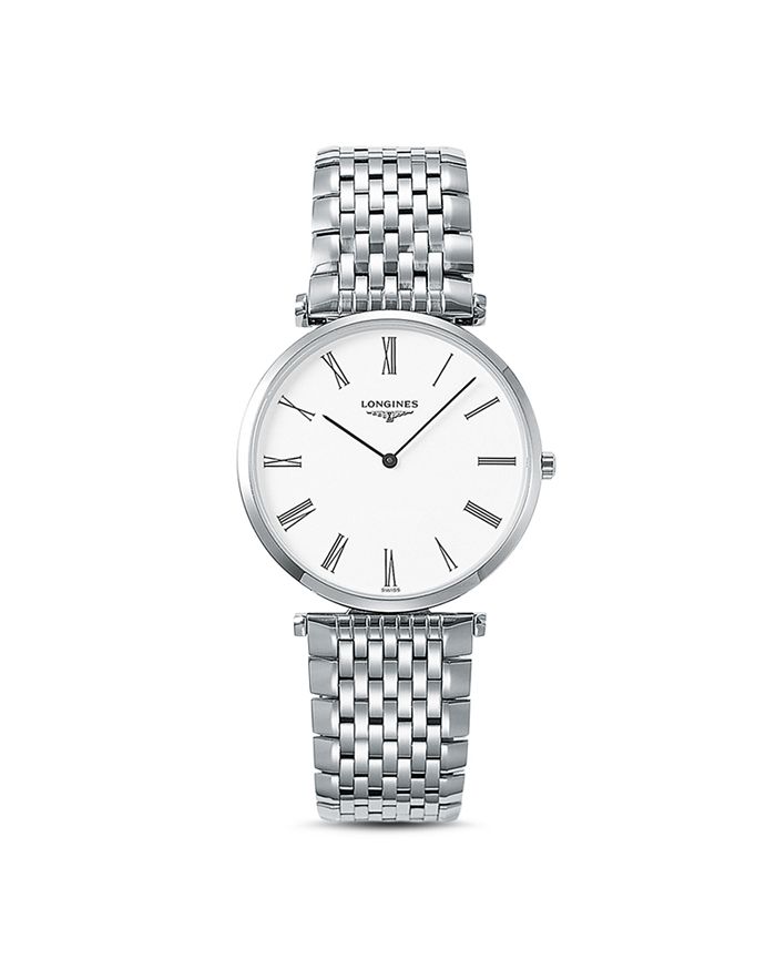 Shop Longines La Grande Classique Watch, 36mm In White/silver