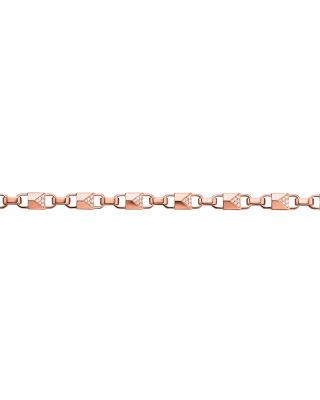 michael kors rose coloured plated and crystal friendship bracelet