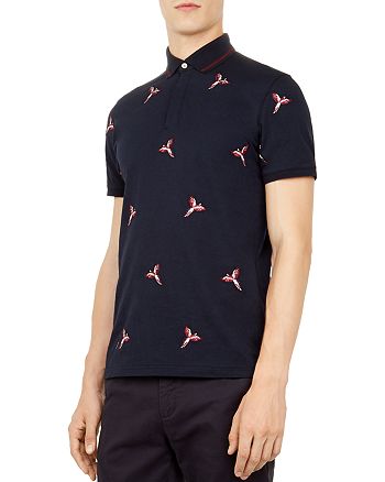 Ted Baker Hapnes Bird Embroidered Regular Fit Polo | Bloomingdale's