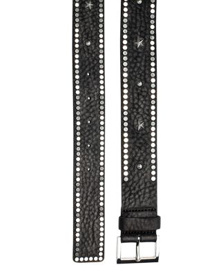 Women&#39;s Starlight Embellished Leather Belt