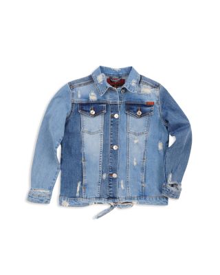 girls distressed denim jacket