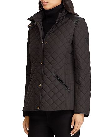 Ralph Lauren Faux Leather Tab Quilted Jacket | Bloomingdale's