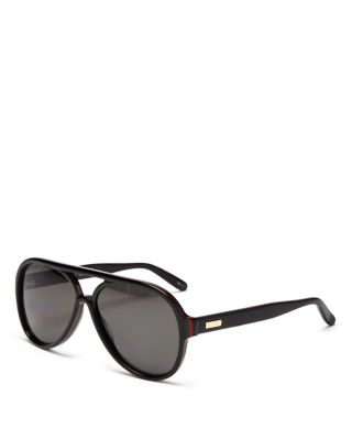 gucci women's black aviator sunglasses