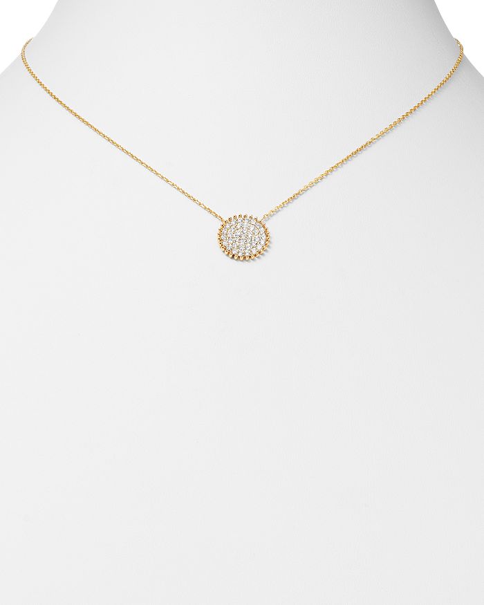 Shop Bloomingdale's Diamond Pave Disk Pendant In 14k Yellow Gold, 0.55 Ct. T.w. - 100% Exclusive In Yellow Gold/white Diamonds
