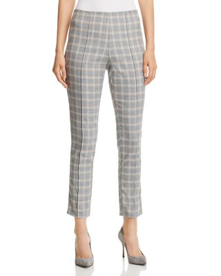 glen plaid skinny pants