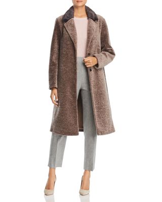 Maximilian Furs - Lamb Shearling Coat with Mink Fur Collar - 100% Exclusive