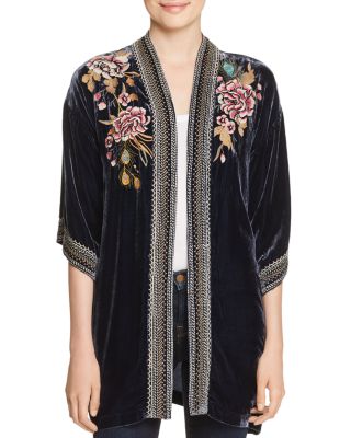 Johnny Was - Quito Embroidered Velvet Kimono