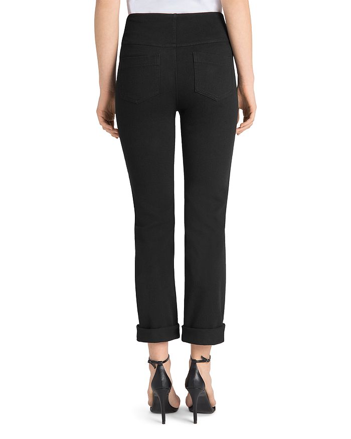 Lyssé Plus Size Medium Control Boyfriend Denim Pants In Black