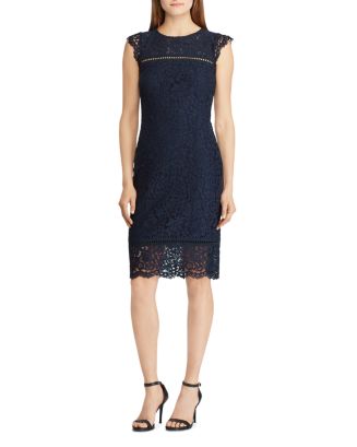 Ralph Lauren Lace Sheath Dress | Bloomingdale's